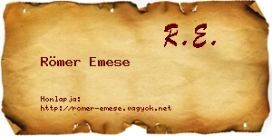 Römer Emese névjegykártya