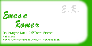 emese romer business card